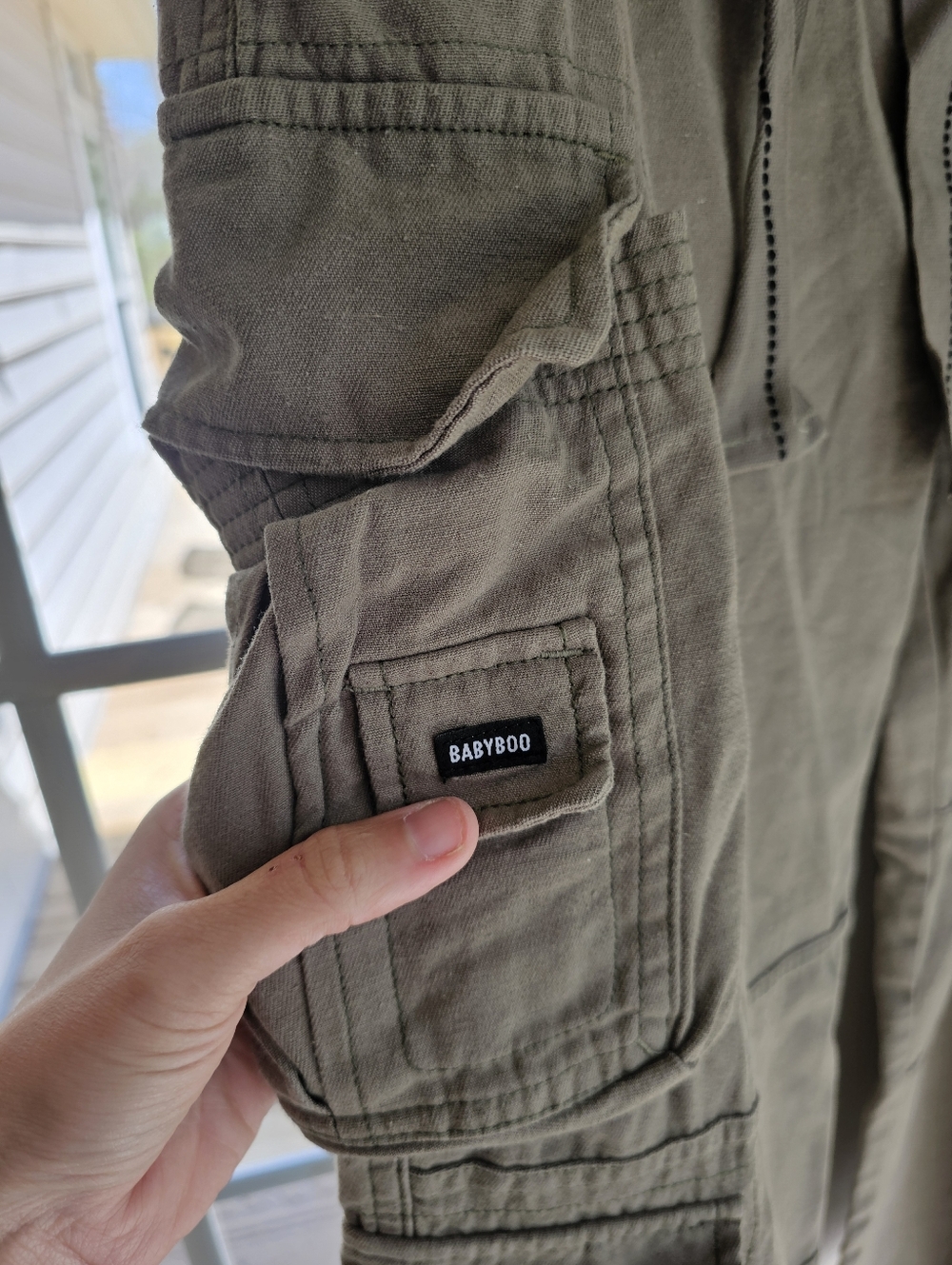 NWT || BABYBOO Tinashe Cargo Pants Khaki Military Green - Picture 6 of 7